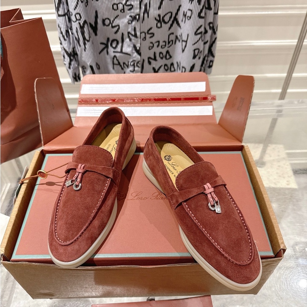 New Loro Piana Brown Suede Loafers 🎀 - Picture 2 of 9